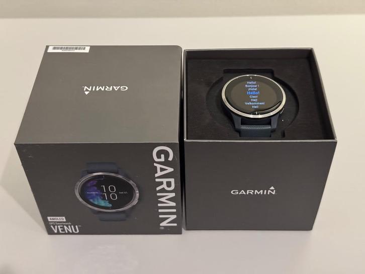 Garmin Venu 2 – In topstaat, met originele doos!, Sieraden, Tassen en Uiterlijk, Sporthorloges, Zo goed als nieuw, Android, Blauw