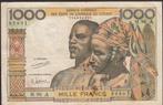 W.A.S  Ivoorkust 1000 Francs 1959-1965, Los biljet, Ophalen of Verzenden, Overige landen