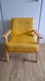 Leunstoel geel vidaxl, Ophalen, Hout, Minder dan 50 cm, Gebruikt