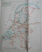 Wegenkaart Nederland jaren 30: Schokland en Urk nog eiland, Gelezen, Overige typen, Ophalen of Verzenden, 1800 tot 2000