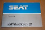 Handleiding Seat Malaga - D - 1985, Auto diversen, Handleidingen en Instructieboekjes, Ophalen of Verzenden