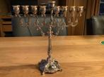Oude Joodse kandelaar voor acht kaarsen, Antiek en Kunst, Antiek | Kandelaars, Ophalen of Verzenden