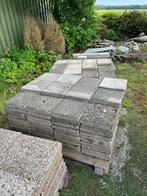 30x30 tegels, grindtegels, bandjes en spoorbielzen, Ophalen, Zo goed als nieuw, 10 m² of meer, Beton