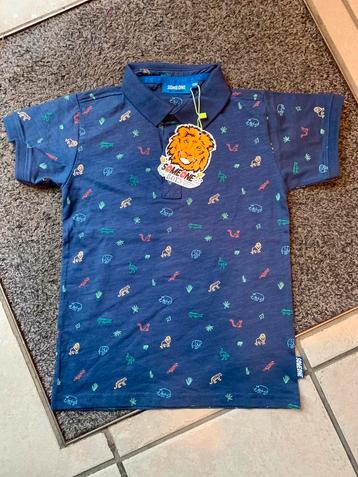 TE KOOP: nieuw poloshirt met dierenprint van Someone mt 128 beschikbaar voor biedingen