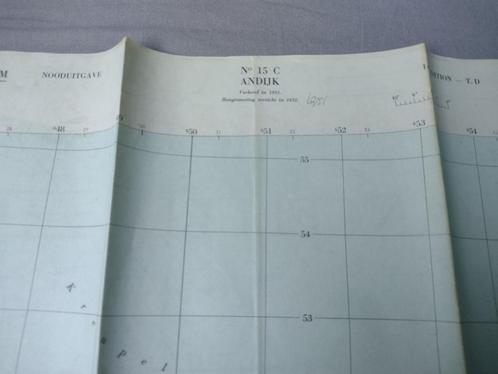 15 C Andijk Driehuizen Oosterdijk  Plattegrond 1953, Antiek en Kunst, Kunst | Litho's en Zeefdrukken, Ophalen of Verzenden