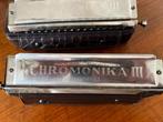 Hohner chromonica mondharmonica, Chromatisch, Met koffer of doosje, Gebruikt, C-mondharmonica