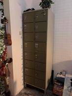 Vintage Legergroene Lockerkast - 16 Lockers met Sleutels, Ophalen, Gebruikt