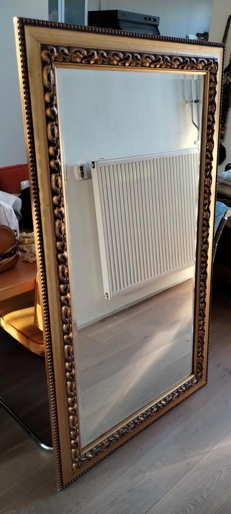 Vintage klassieke spiegel met gouden frame, Huis en Inrichting, Woonaccessoires | Spiegels, Zo goed als nieuw, 75 tot 100 cm, 100 tot 150 cm