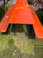 Biertafels te huur, Tuin en Terras, Picknicktafels, Ophalen, Gebruikt, Inklapbaar, Rechthoekig
