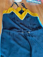 Blauw/ mosterdgele Ted Baker jumpsuit, maat 0 = 34, Blauw, Ophalen of Verzenden, Zo goed als nieuw, Maat 34 (XS) of kleiner