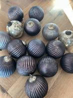 15 brocante landelijke glazen kerstballen sober, Diversen, Kerst, Ophalen, Nieuw