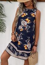 NIEUW! Romantische mooie blauwe bloem jurk maat XL 44 46, Verzenden, Nieuw, Maat 46/48 (XL) of groter, Blauw