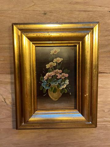 Olieverf schilderij met gouden lijst beschikbaar voor biedingen