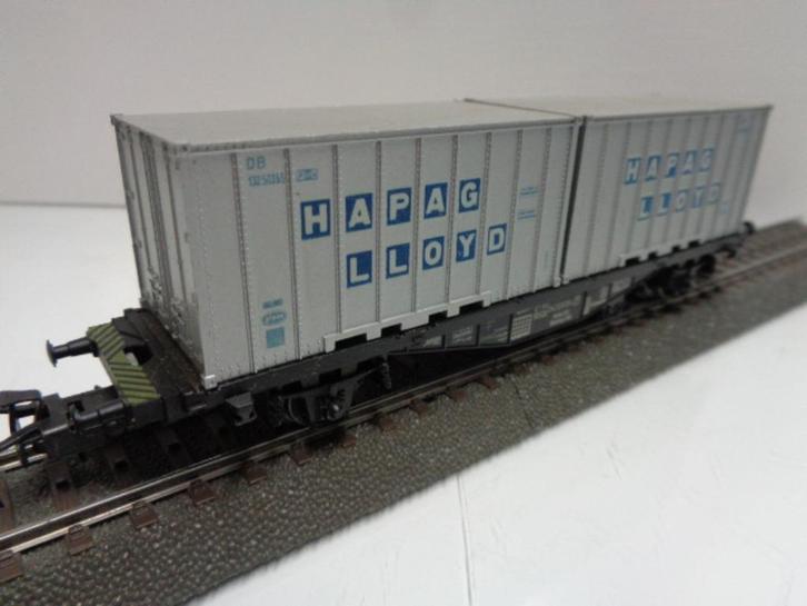 Marklin 4659 Containerwagen DB. (H0), Hobby en Vrije tijd, Modeltreinen | H0, Gebruikt, Wagon, Wisselstroom, Märklin, Ophalen of Verzenden