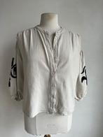 sissy boy blouse beige zwart maat xl, Kleding | Dames, Blouses en Tunieken, Verzenden, Zwart, Maat 46/48 (XL) of groter, Sissy-Boy