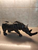 Antieke lederen neushoorn, Ophalen of Verzenden, Wild dier, Beeldje of Figuurtje