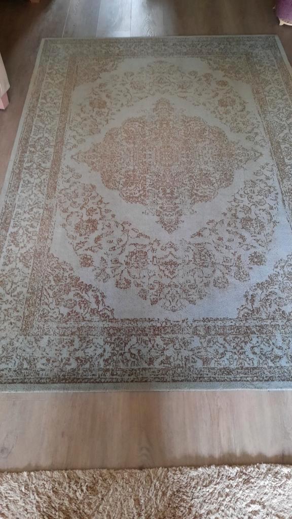 prachtig vloerkleed in sleetse tinten, Huis en Inrichting, Stoffering | Tapijten en Kleden, Gebruikt, 150 tot 200 cm, 200 cm of meer