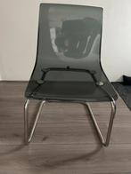 Set van 4 eetkamerstoelen Tobias grijs/verchroomd, Ophalen, Gebruikt, Zwart, Vier