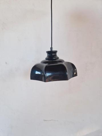 Vintage metalen vrieland lamp zwart