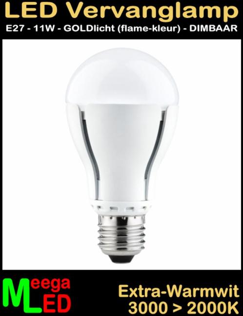 Paulmann LEDlamp E27 11W - Warmwit / Flame - DIMBAAR, Huis en Inrichting, Lampen | Losse lampen, Nieuw, Led-lamp, 60 watt of meer