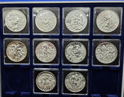 (6193) USA SERIE 10 STUKS ONE OUNCE MOLON LABE, Postzegels en Munten, Edelmetalen en Baren, Zilver, Ophalen of Verzenden