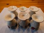 Boerenbont eierdopjes, Gebruikt, Overige typen, Ophalen of Verzenden, Aardewerk