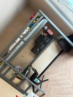 Hoogslaper met bureau, Huis en Inrichting, Slaapkamer | Bedden, Ophalen, 90 cm, Eenpersoons, Zo goed als nieuw