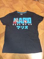 Super Mario Here we go T-shirt maat M zwart, Ophalen of Verzenden, Zo goed als nieuw, Maat 48/50 (M), Zwart