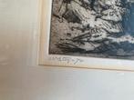 Wim Steyn - Ingelijste Ets, Antiek en Kunst, Kunst | Etsen en Gravures, Ophalen of Verzenden