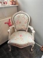 Barok Stijl Stoel met Bloemmotief, Gebruikt, Wit, Ophalen of Verzenden, Eén