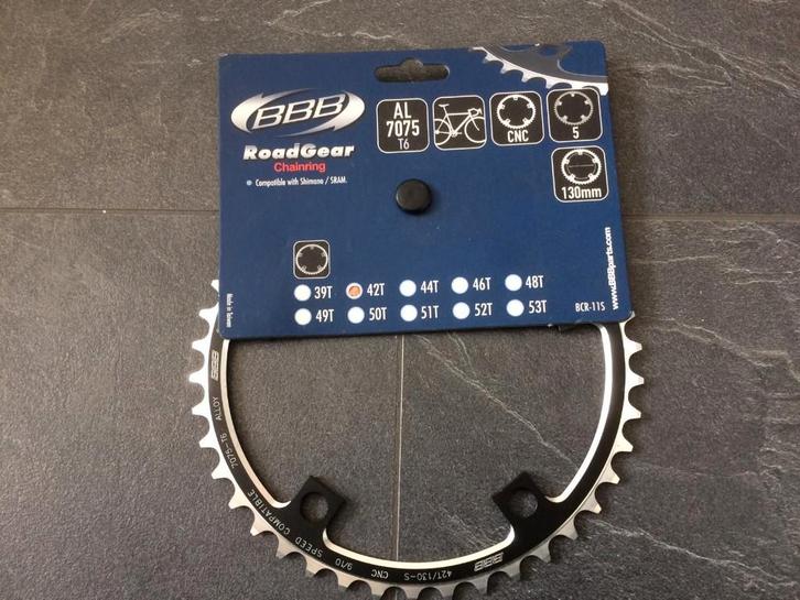 Kettingbladen,remblokken,balhoofden met lagers en derailleur, Fietsen en Brommers, Fietsonderdelen, Zo goed als nieuw, Racefiets