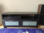 Ikea TV meubel, zwart, twee matte lades, Ophalen, Gebruikt, 100 tot 150 cm, Minder dan 100 cm