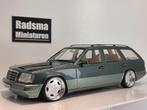 Mercedes-Benz S124 Combi Groen - Verlaagd + MONOBLOCK 1:18, Auto, Triple9, Ophalen of Verzenden, Zo goed als nieuw
