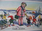 Oude Jaren '30 Kaart - Meisje / Kabouters, Verzenden, 1920 tot 1940, Ongelopen, Feest(dag)