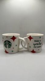 2 Starbucks Kerstmokken 2023 voor Nestlé., Huis en Inrichting, Ophalen of Verzenden, Zo goed als nieuw, Overige stijlen, Kop(pen) en/of Schotel(s)
