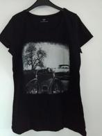 Zgan  zwart shirt met print draagmaat L, Maat 38/40 (M), Zwart, Ophalen of Verzenden, Zo goed als nieuw