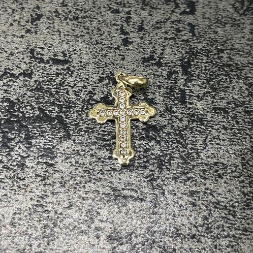 14 k gouden kruis, Sieraden, Tassen en Uiterlijk, Kettinghangers, Nieuw, Goud, Goud, Kruis of Symbool, Met edelsteen, Ophalen of Verzenden