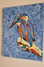 Kleurrijke IJsvogel Schilderij, Ophalen of Verzenden