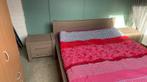 Tweepersoonsbed inclusief 2 nachtkastjes en lattenbodem, Ophalen, Gebruikt, Tweepersoons