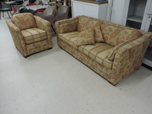 Vintage bankstel | Gebruikt, Huis en Inrichting, Banken | Bankstellen, Gebruikt, Rechte bank, Tweepersoons, 200 tot 250 cm, 75 tot 100 cm