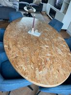 Eet tafel met stalen kruispoten, Huis en Inrichting, Tafels | Eettafels, Ophalen, 100 tot 150 cm, 200 cm of meer, Zo goed als nieuw