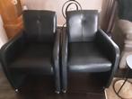Eetkamerstoelen 4 stuks, Zwart, Leer, Ophalen of Verzenden, Zo goed als nieuw