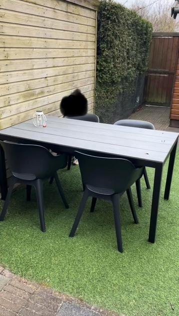 Tafel grijs antraciet tuin tuintafel  weersbestendig beschikbaar voor biedingen