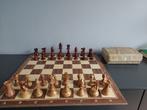 Schaakspel schaken schaakstukken bord staunton vintage, Gebruikt, Ophalen of Verzenden