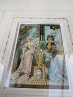 Antieke Lithografie Litho Dames Kostuum 1880 Liebig Reclame, Ophalen of Verzenden