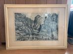 Ets achter glas van Dick v. Luijn, Ophalen