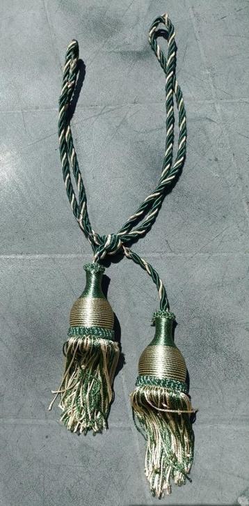 Vintage groene gordijnkoorden embrasse met flos (KF1) beschikbaar voor biedingen