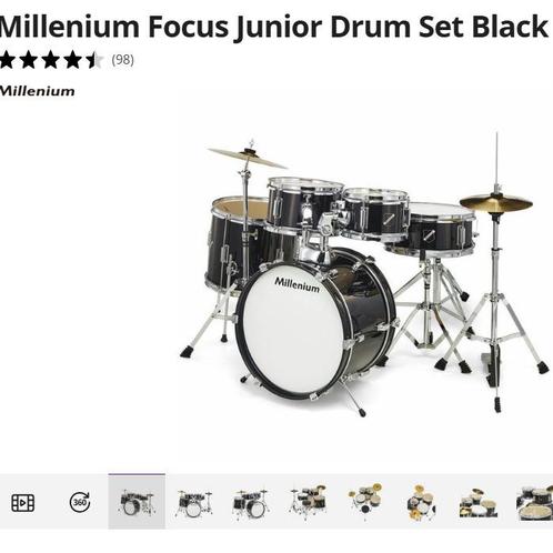 Drumstel voor kinderen! Zwart&ZGAN.., Muziek en Instrumenten, Drumstellen en Slagwerk, Zo goed als nieuw, Overige merken, Ophalen