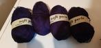 4 bollen donkerblauwe acryl,  vewoko,  soft perle, Ophalen of Verzenden, Nieuw, Breien of Haken, Wol of Garen