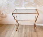 Luxe Wandtafel / Bijzettafel - Glas & Metaal, Ophalen, Nieuw, Glas, 75 cm of meer